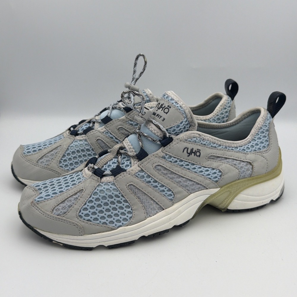 Ryka Aqua Fit 3 Women's Low Top Water Sneaker In Light Blue/gray Size 10